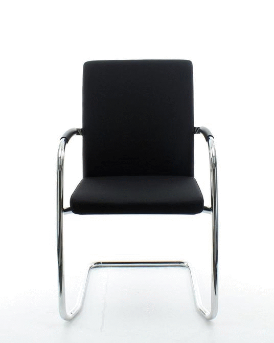 Workliving Vergaderstoel X1 - Comfort Slede Zwart -