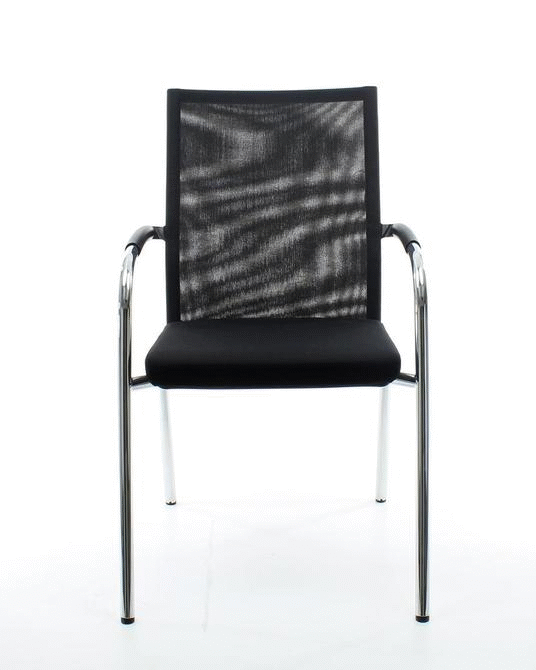 Workliving Vergaderstoel X1 - Mesh Vierpoot Zwart -