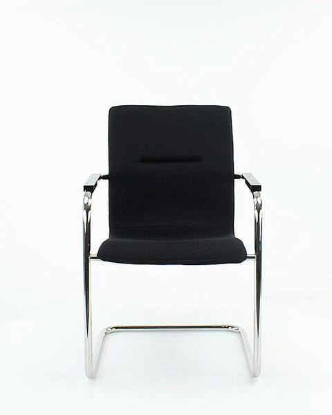 Workliving Vergaderstoel X6 - Comfort Slede Zwart -