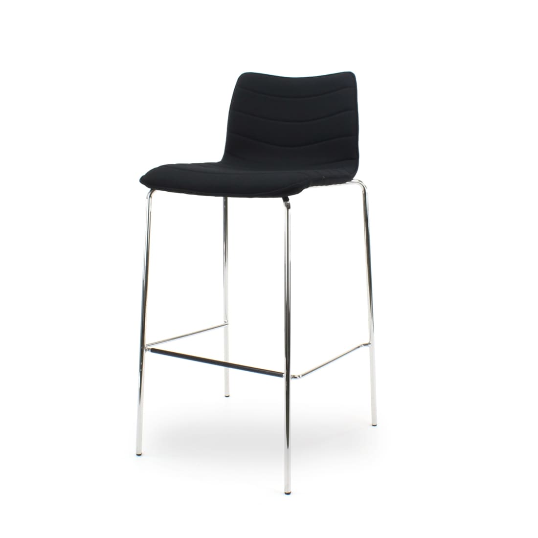 Workliving Verona Barkruk - Zwart Mirage - Chroom onderstel