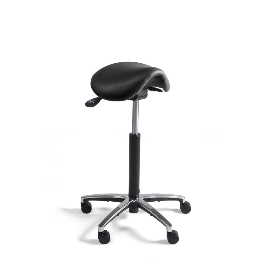Workliving Zadelkruk Compact - PVC Zitting - Alu onderstel -