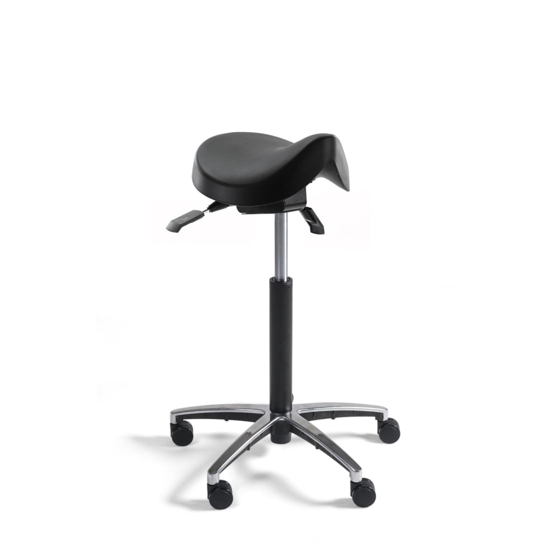 Workliving Zadelkruk PU - PU Zitting - Alu onderstel -