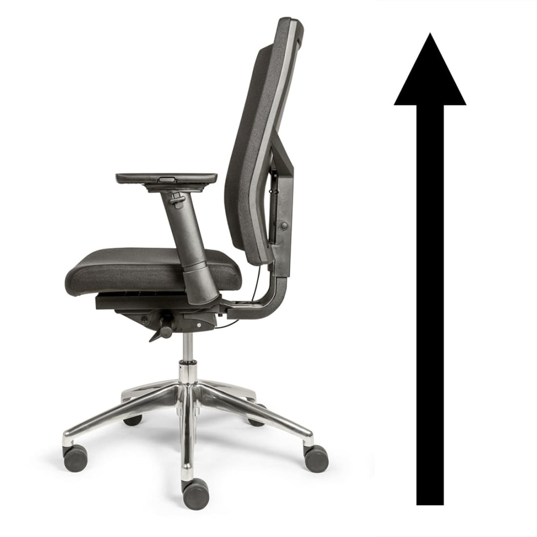 Zithoogte 4.5 tot 7.5 cm verhogen - Hoge Gaslift ALU