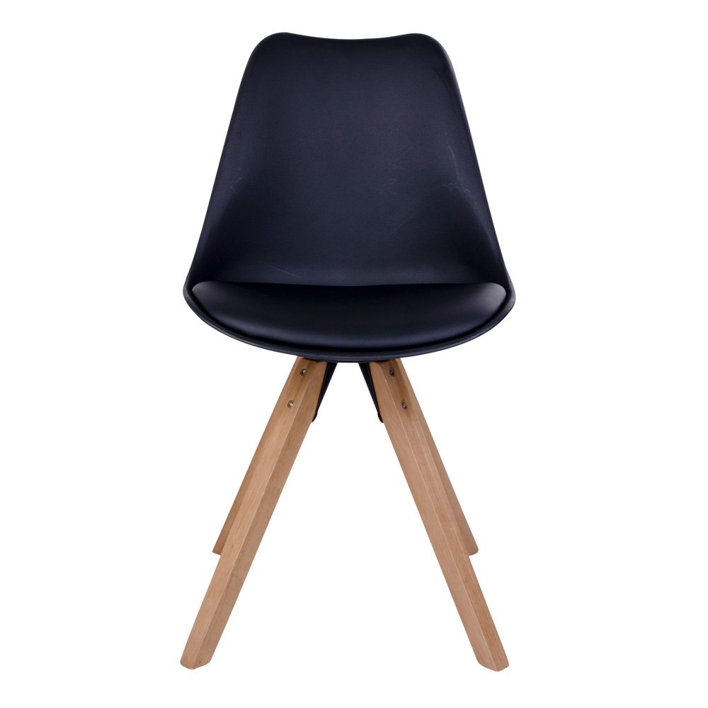 Bergen Dining Chair - Dining Chair, black with nature legs - House Nordic - Dining Chair- Workliving