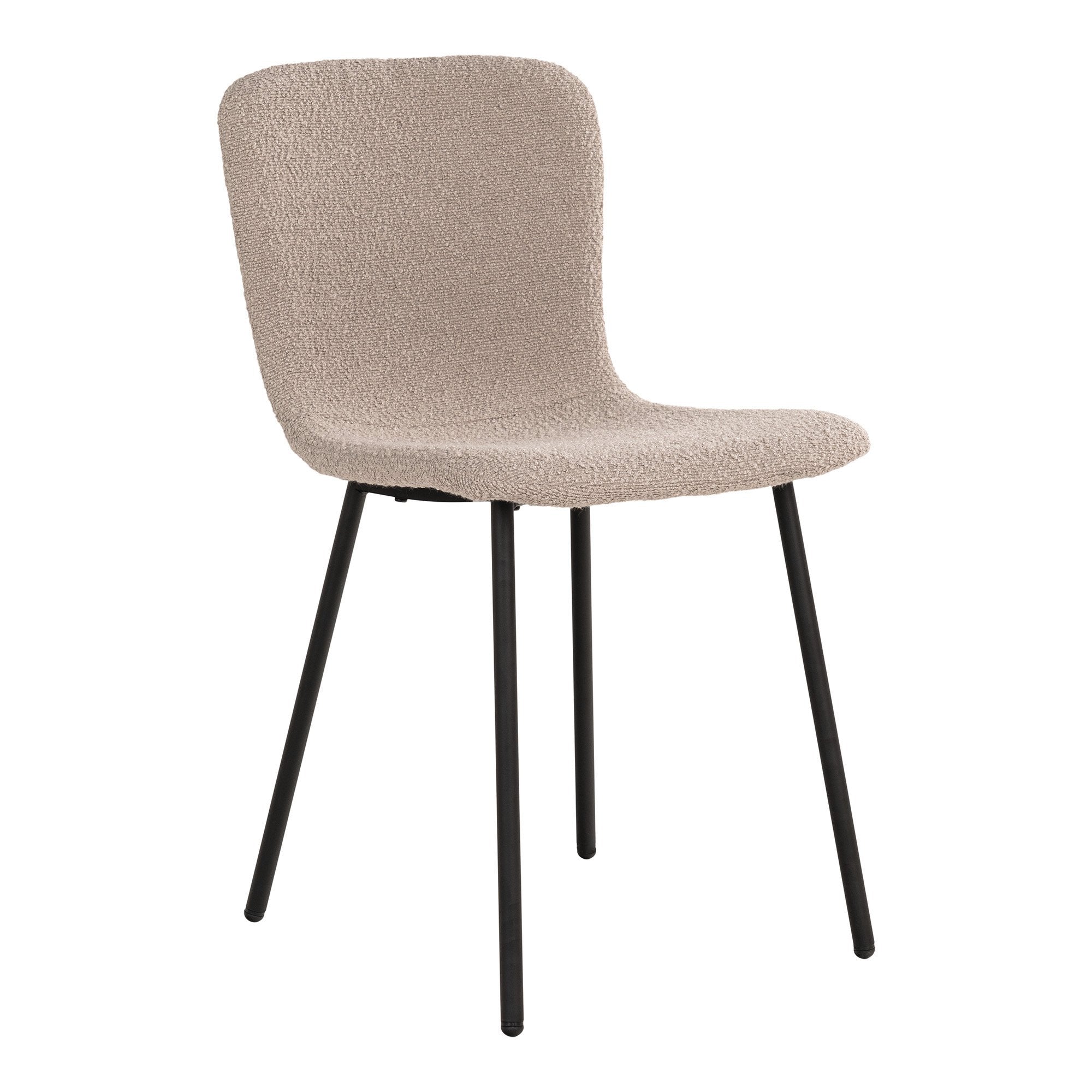 House Nordic Halden - Eetkamerstoel -  Bouclé Beige - Set van 2 - House Nordic - Bouclé eetkamerstoelen- Workliving