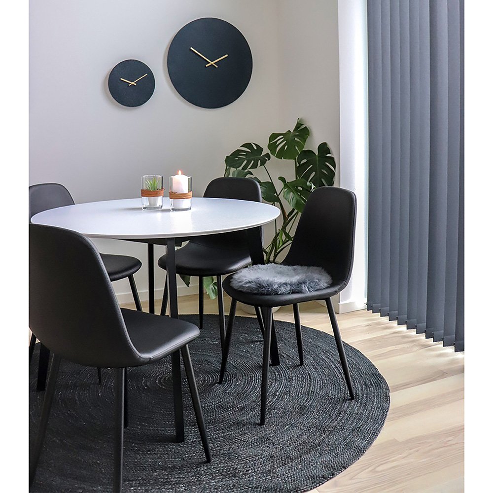 Stockholm Dining Chair - Dining Chair i PU, black with black legs, HN1225 - House Nordic - Dining Chair- Workliving
