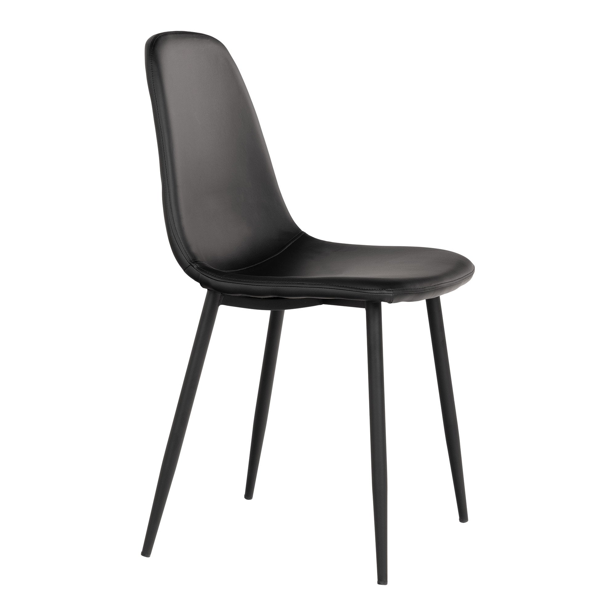 Stockholm Dining Chair - Dining Chair i PU, black with black legs, HN1225 - House Nordic - Dining Chair- Workliving