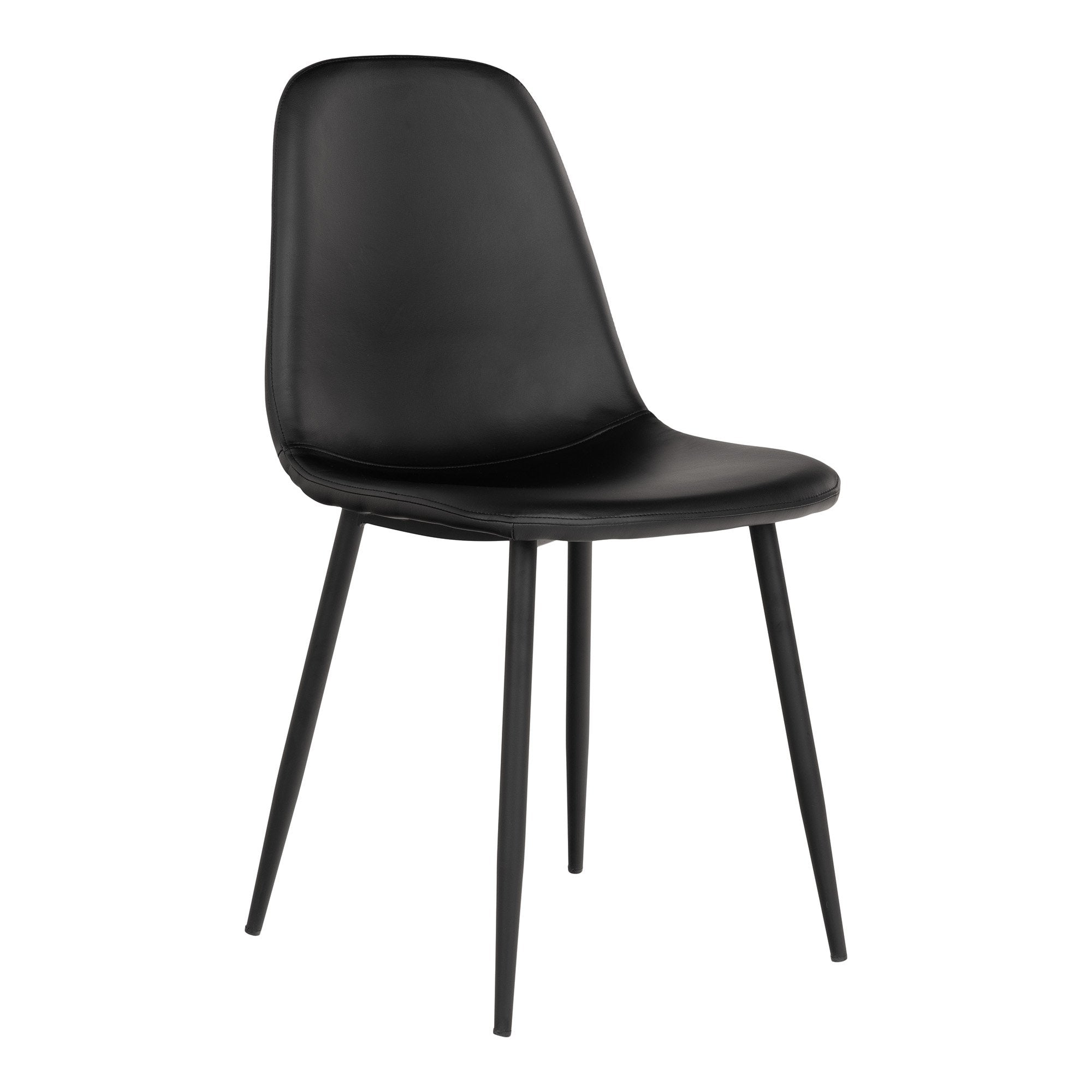 Stockholm Dining Chair - Dining Chair i PU, black with black legs, HN1225 - House Nordic - Dining Chair- Workliving