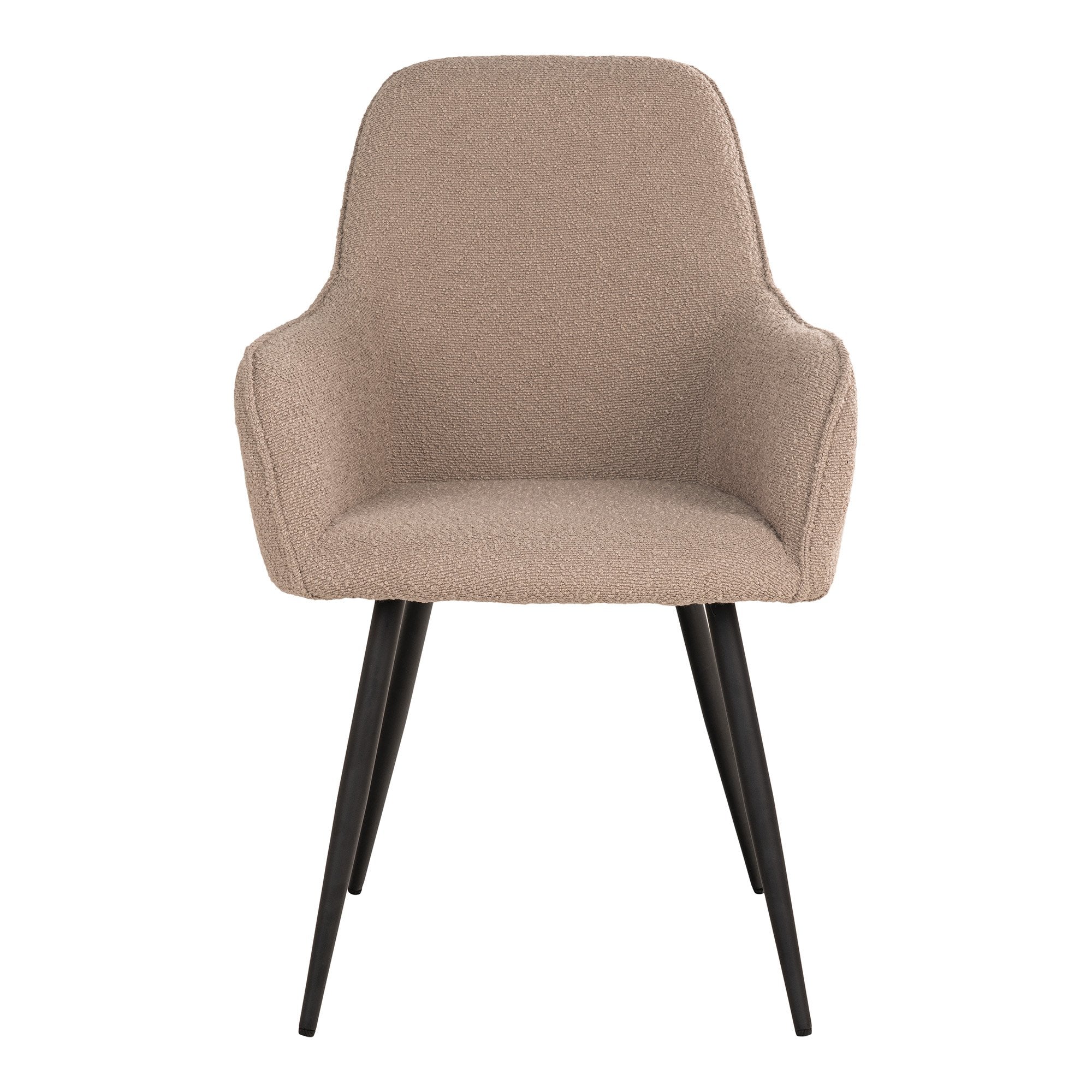 Harbo Dining Chair - Dining Chair in bouclé, beige with black legs, HN1233 - House Nordic - Dining Chair- Workliving