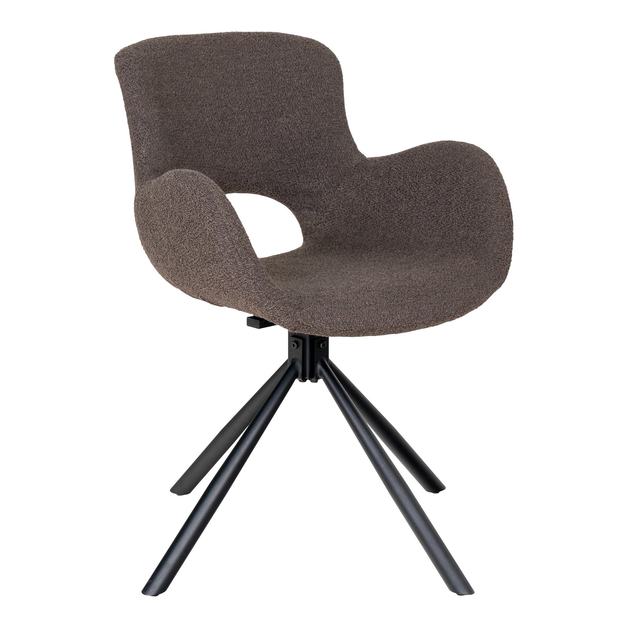 House Nordic Amorim - Eetkamerstoel - Draaibaar - Bouclé Mushroom - Set van 2 - House Nordic - Bouclé eetkamerstoelen- Workliving