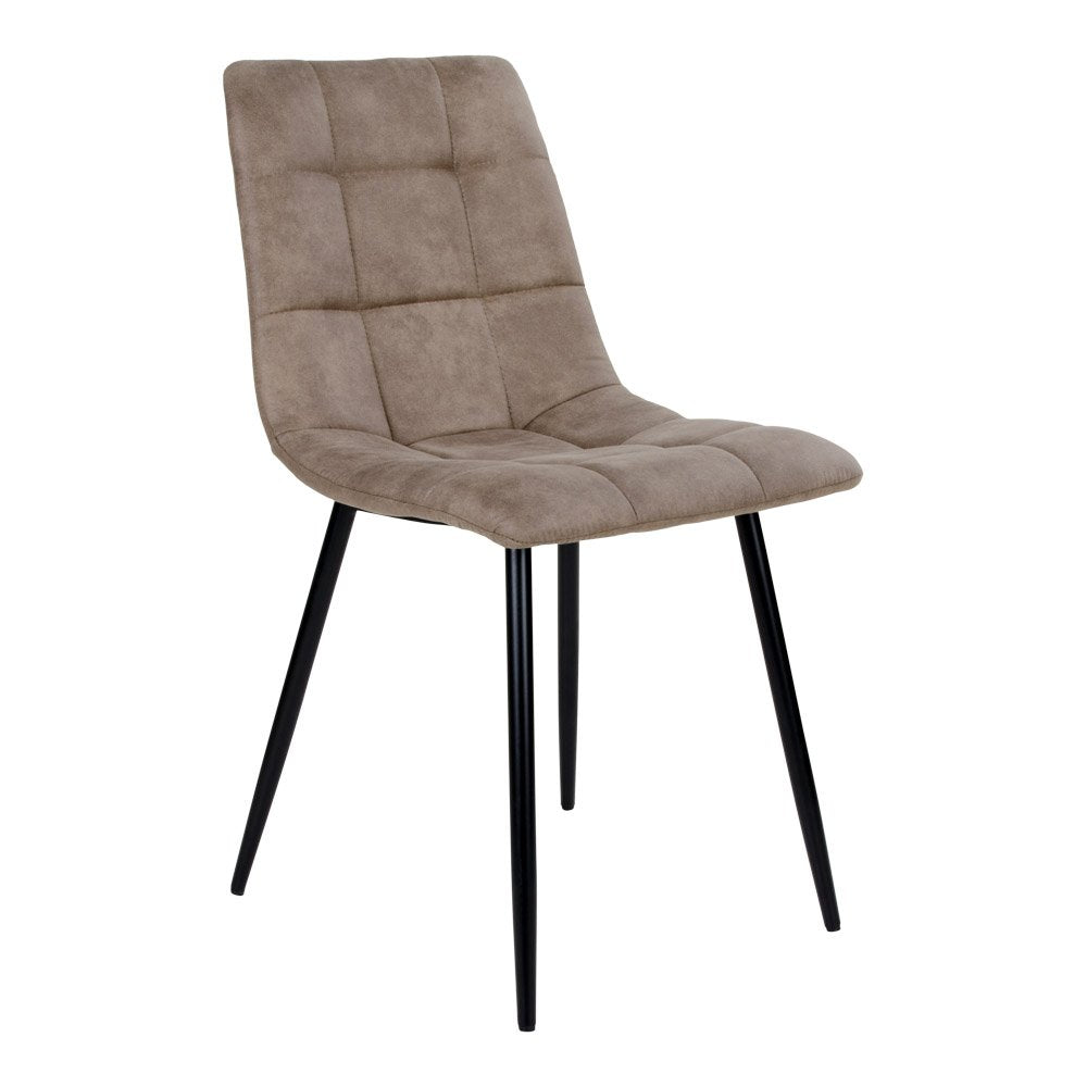 Middelfart Dining Chair - Dining Chair in microfiber, light brown with black legs - House Nordic - Dining Chair- Workliving