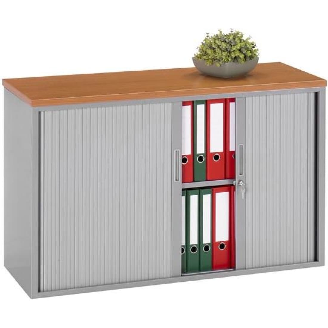 Roldeurkast New York Zwart - 72x120x43cm - incl. 1 legbord -