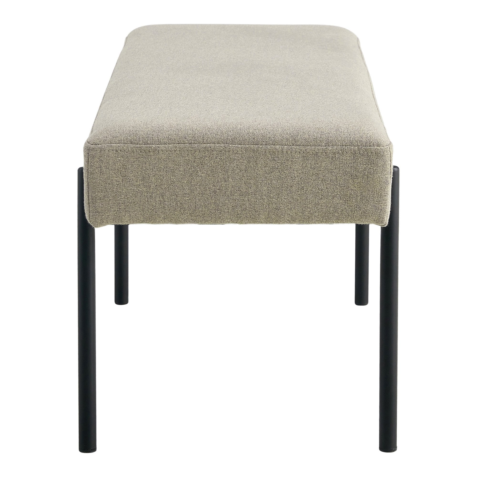 House Nordic Swindon - Bankje - Zand - Zwart frame - 100x36x42,5 cm - House Nordic - Bank- Workliving