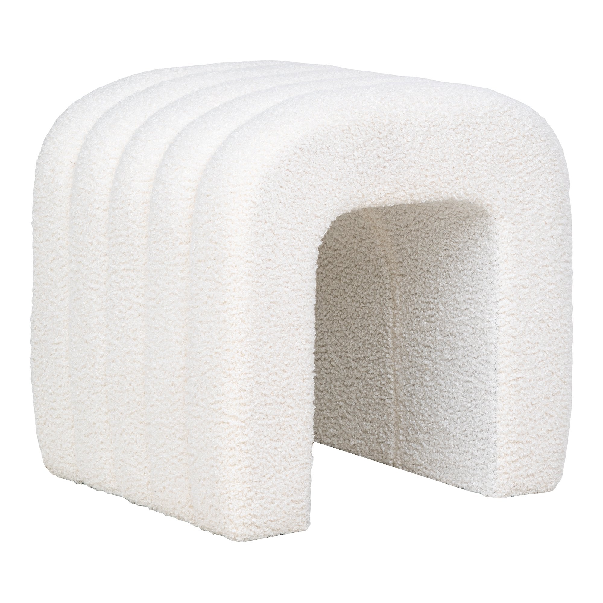 Colma Pouf - Pouf, bouclé, white, 41x36,5 cm, HN1234 - House Nordic - Pouf- Workliving