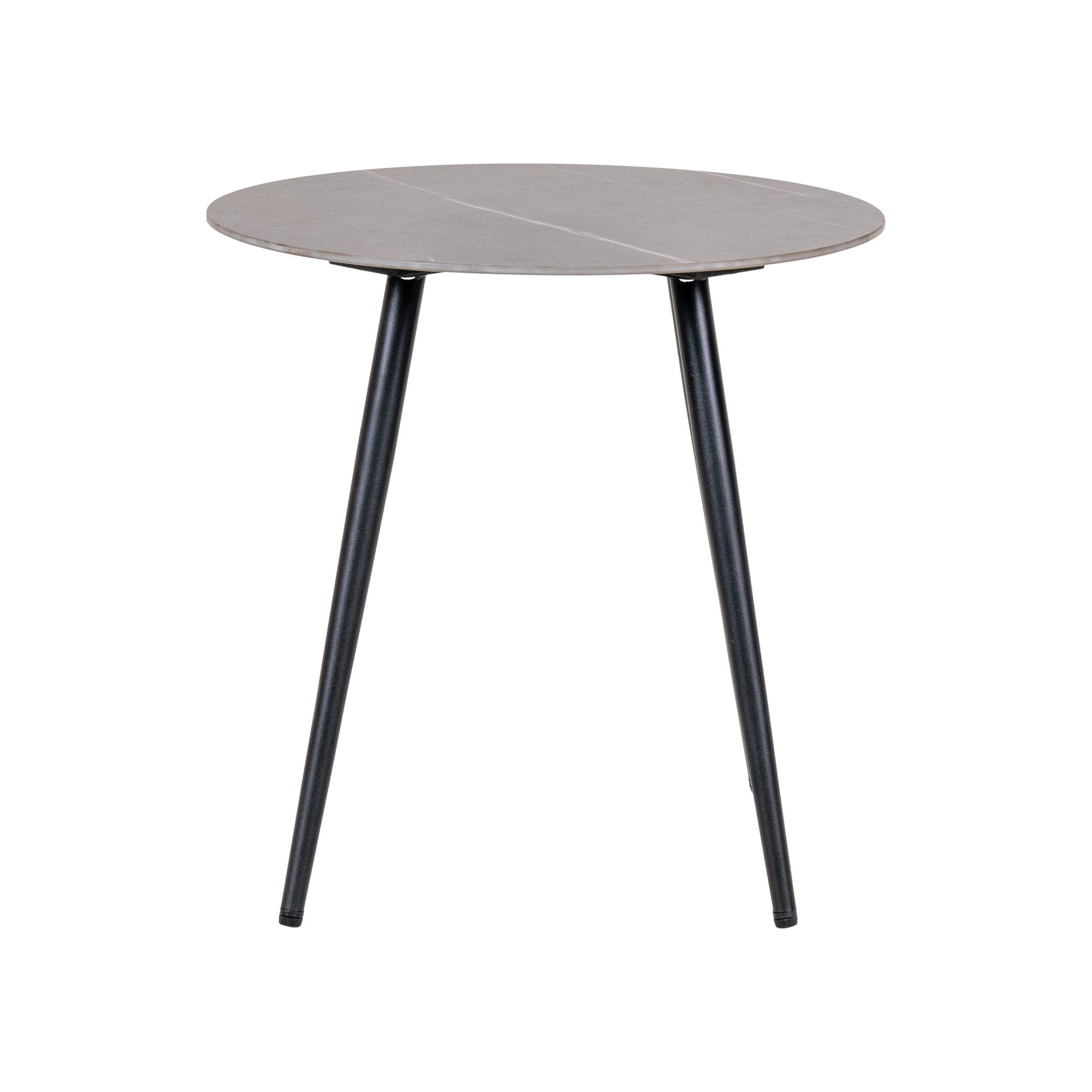 Lazio Side Table - Side table with ceramic table top, grey with black legs, Ø45 cm - House Nordic - Garden Table- Workliving