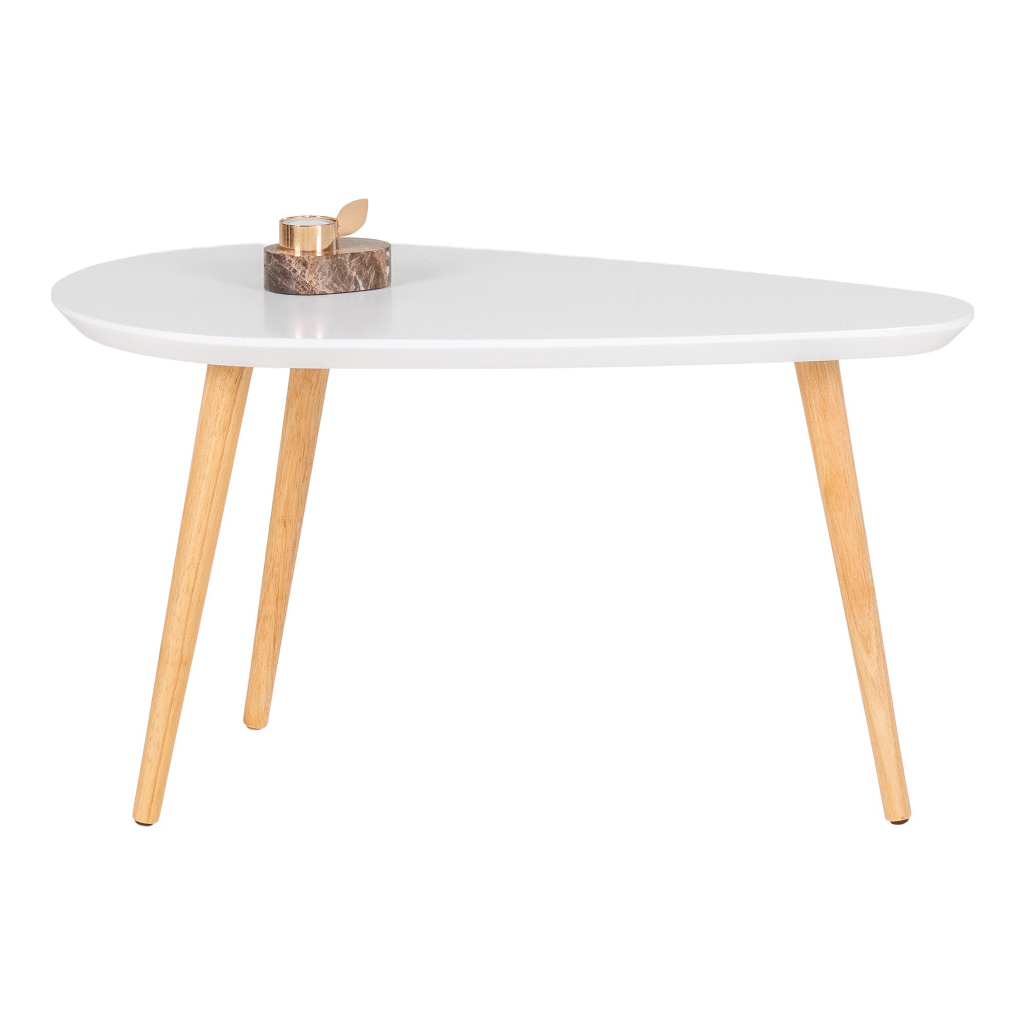 Vado Coffee Table - Coffee Table, white whith natural legs 40x70x40 cm - House Nordic - Coffee Table- Workliving