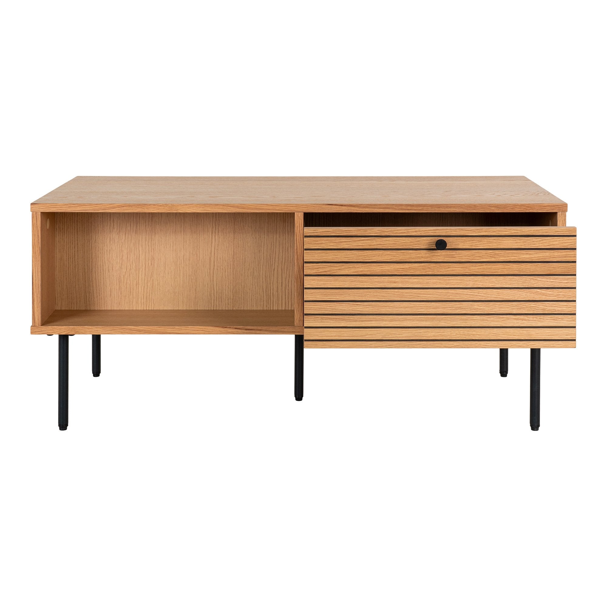 House Nordic Kyoto - Salontafel - Eiken - 2 Lades  50x100x45 cm - House Nordic - Salontafels- Workliving