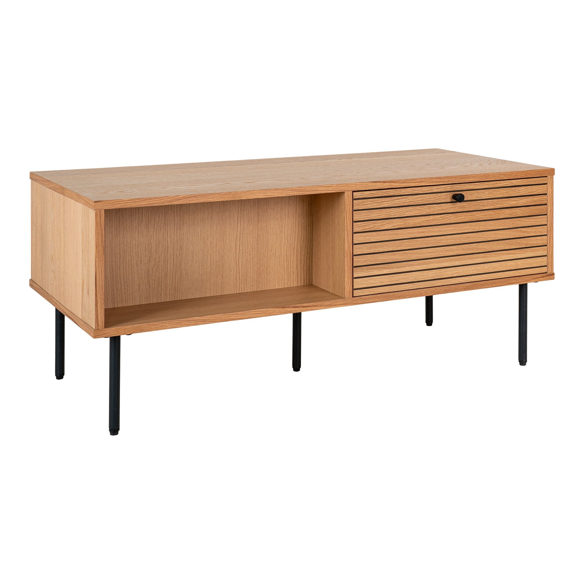 House Nordic Kyoto - Salontafel - Eiken - 2 Lades  50x100x45 cm - House Nordic - Salontafels- Workliving