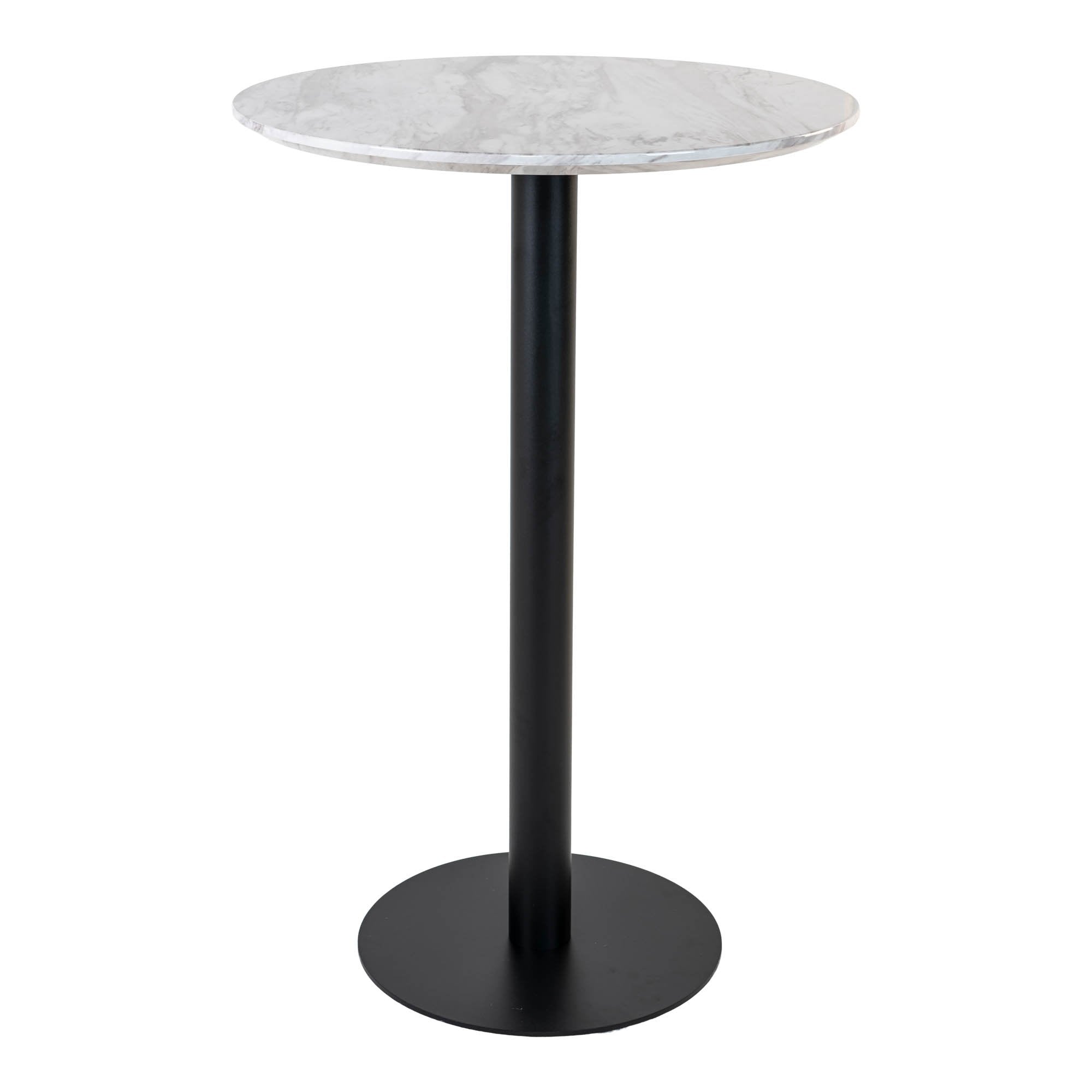 Bolzano Bar Table - Bar table,top in marble look and base in black Ø70x105 cm - House Nordic - Bar Table- Workliving