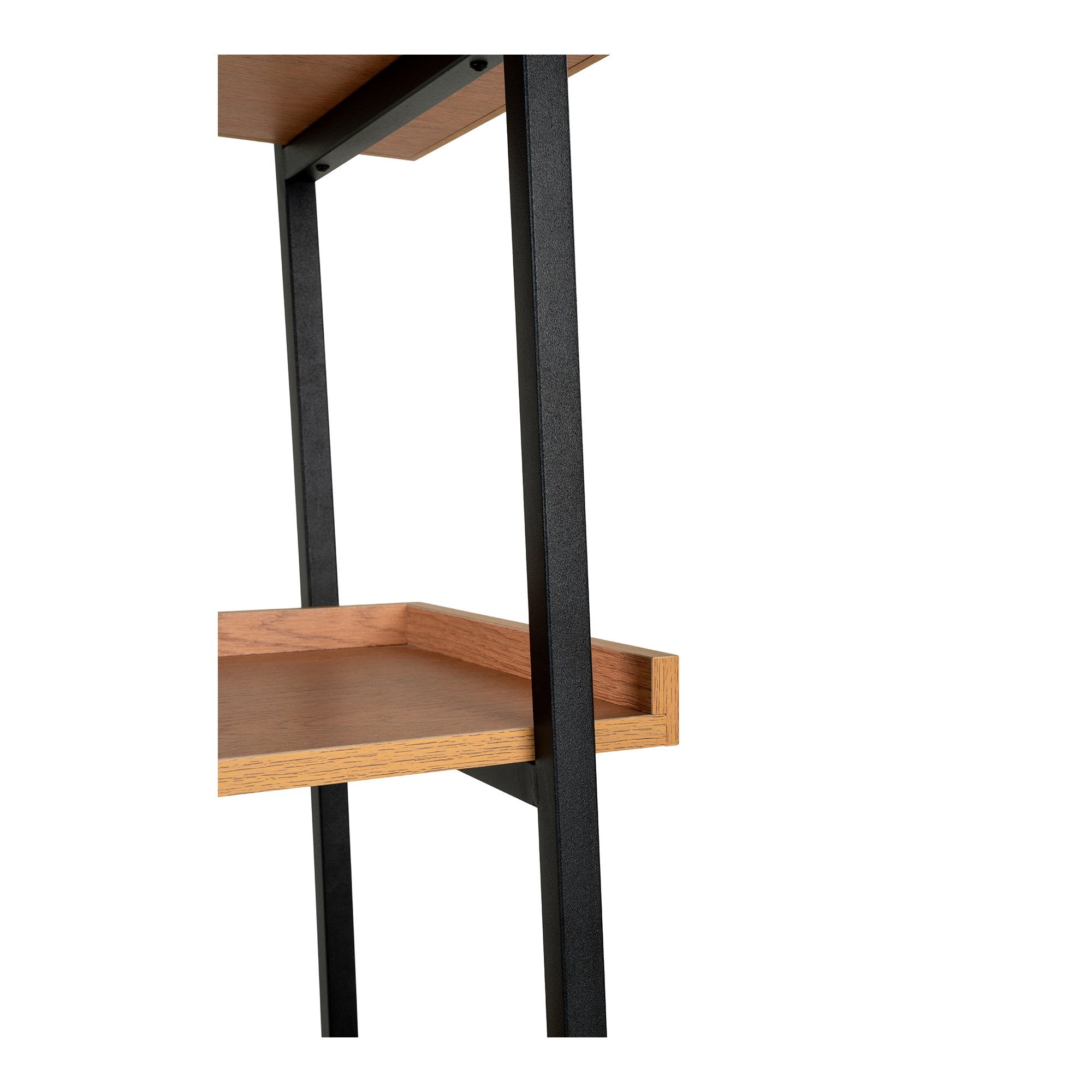 Sakai Book Case - Book Case, ash veneer, black steel frame, 6 shelves, 80x35x185 cm - House Nordic - Shelf- Workliving