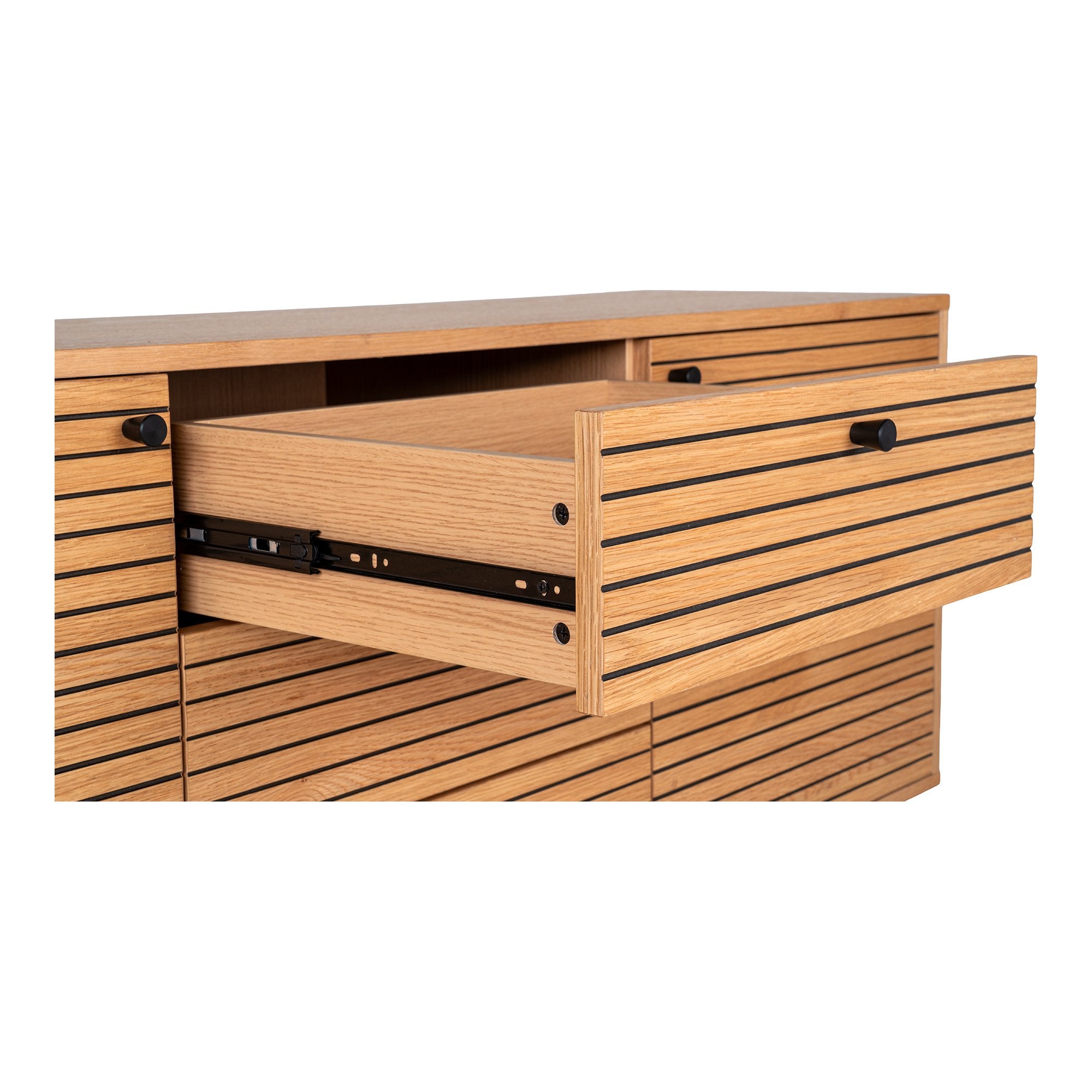 House Nordic Kyoto - Dressoir - Eiken - 3 Lades - 2 Deuren - 150x40x74 cm - House Nordic - Dressoirs- Workliving