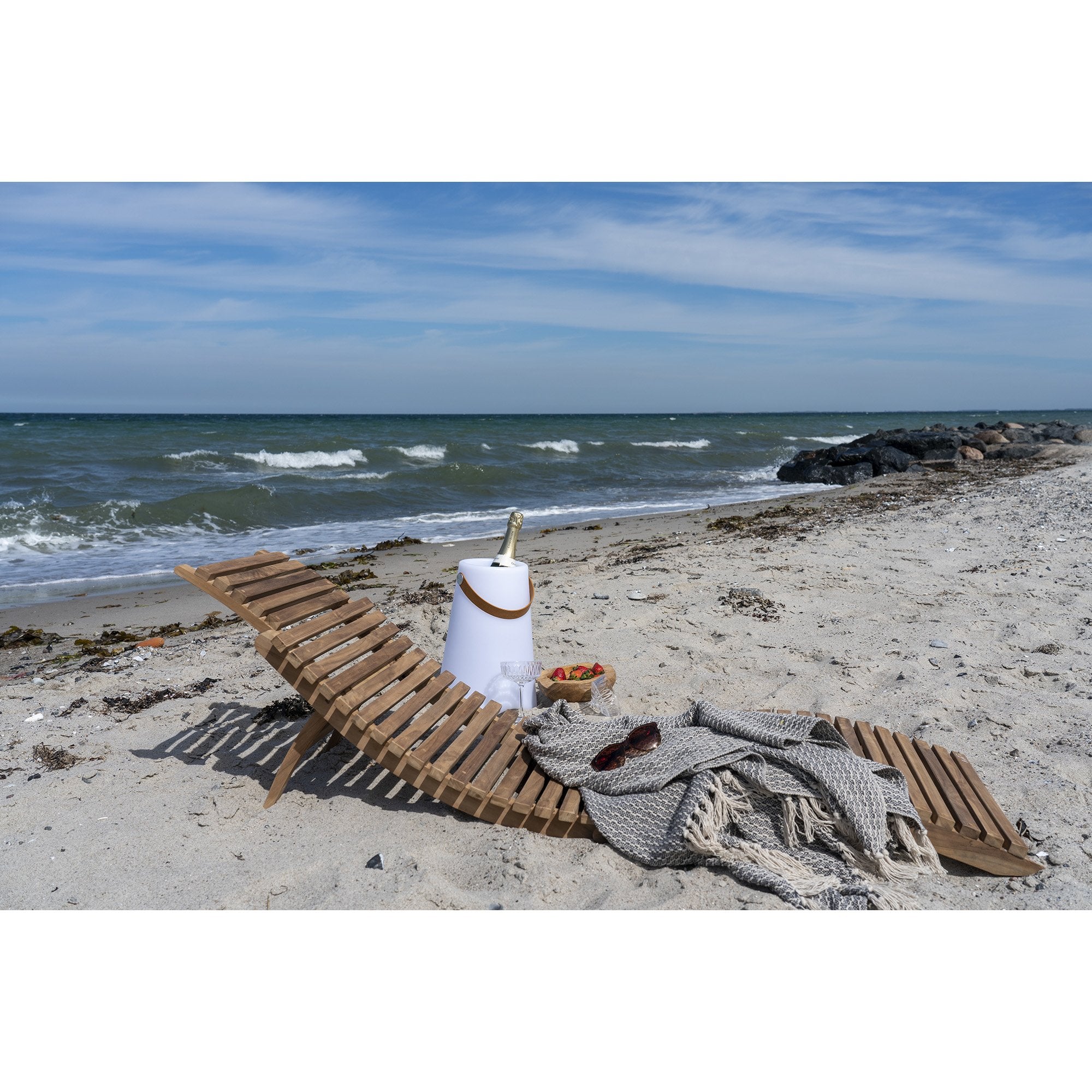 Arrieta Sunlounger - Sunlounger in teak wood, nature - House Nordic - Sunlounger- Workliving