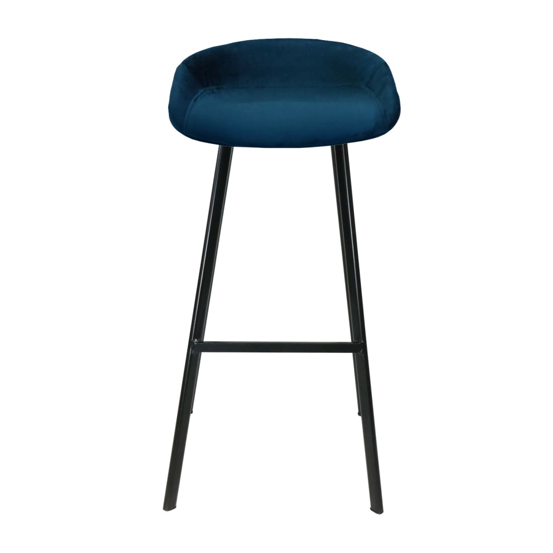 Barkruk Finn Hoog - Velvet donkerblauw - Velvet barkrukken