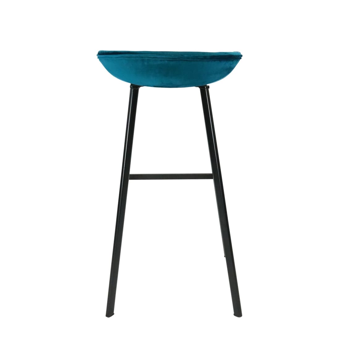 Barkruk Finn Laag - Velvet Blauw - Velvet barkrukken