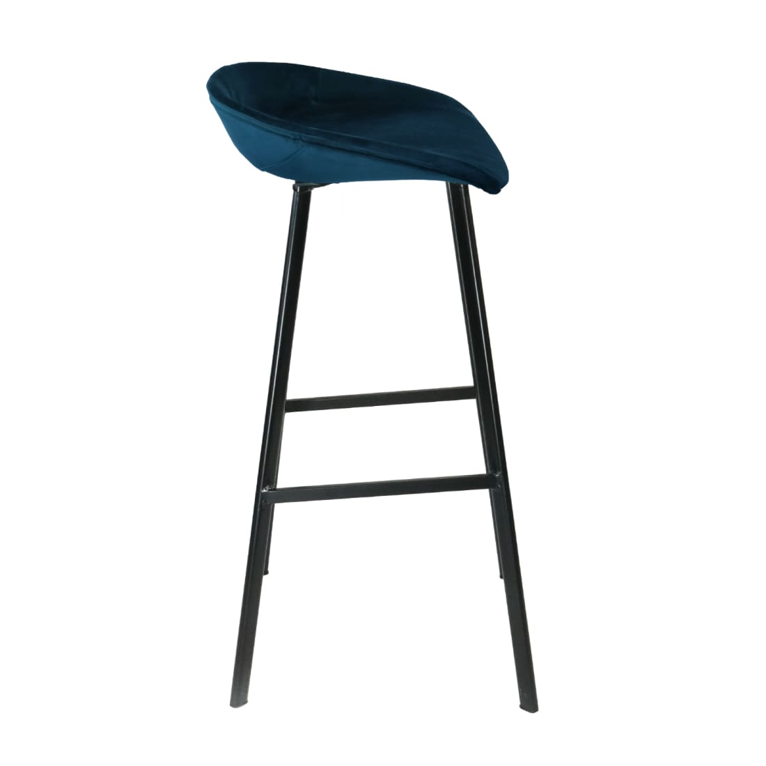 Barkruk Finn Laag - Velvet Donker Blauw - Velvet barkrukken