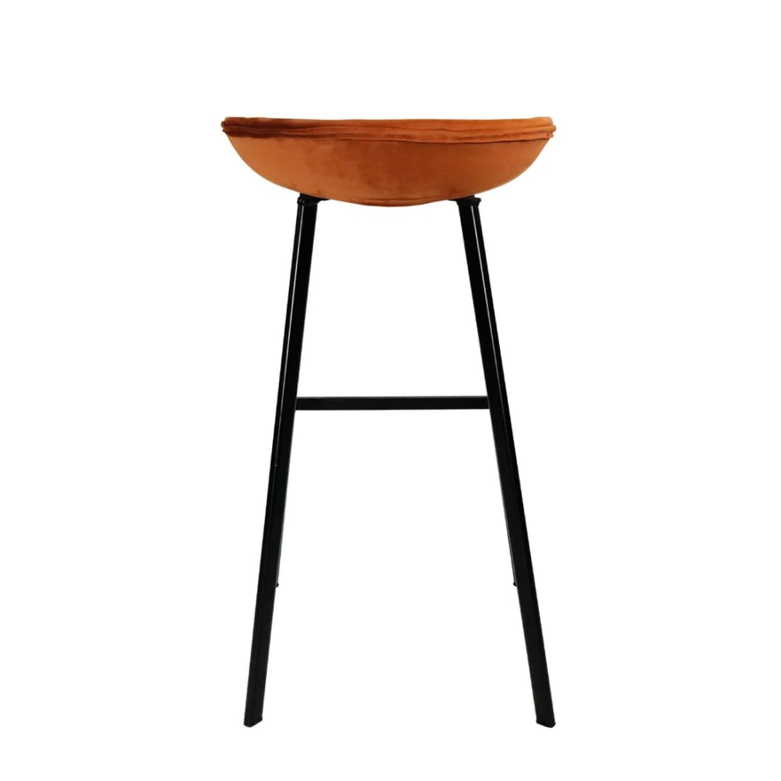 Barkruk Finn Laag - Velvet Oranje - Velvet barkrukken