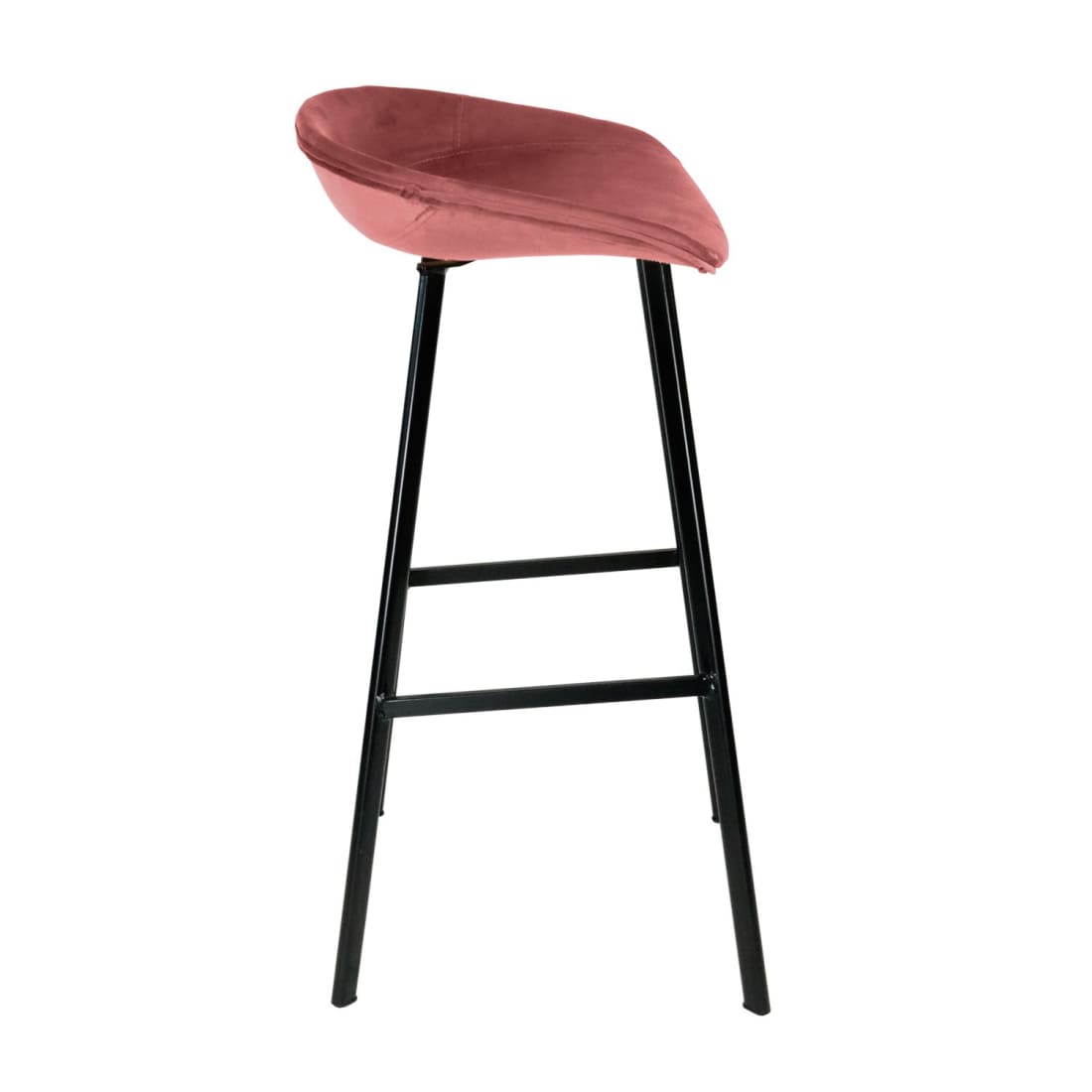 Barkruk Finn Laag - Velvet Roze - Velvet barkrukken