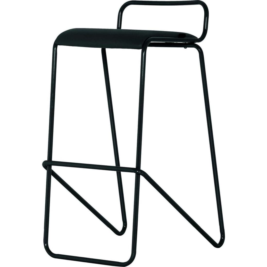 Barkruk serie 126 Sledeframe Zwart- Antraciet - Barkrukken