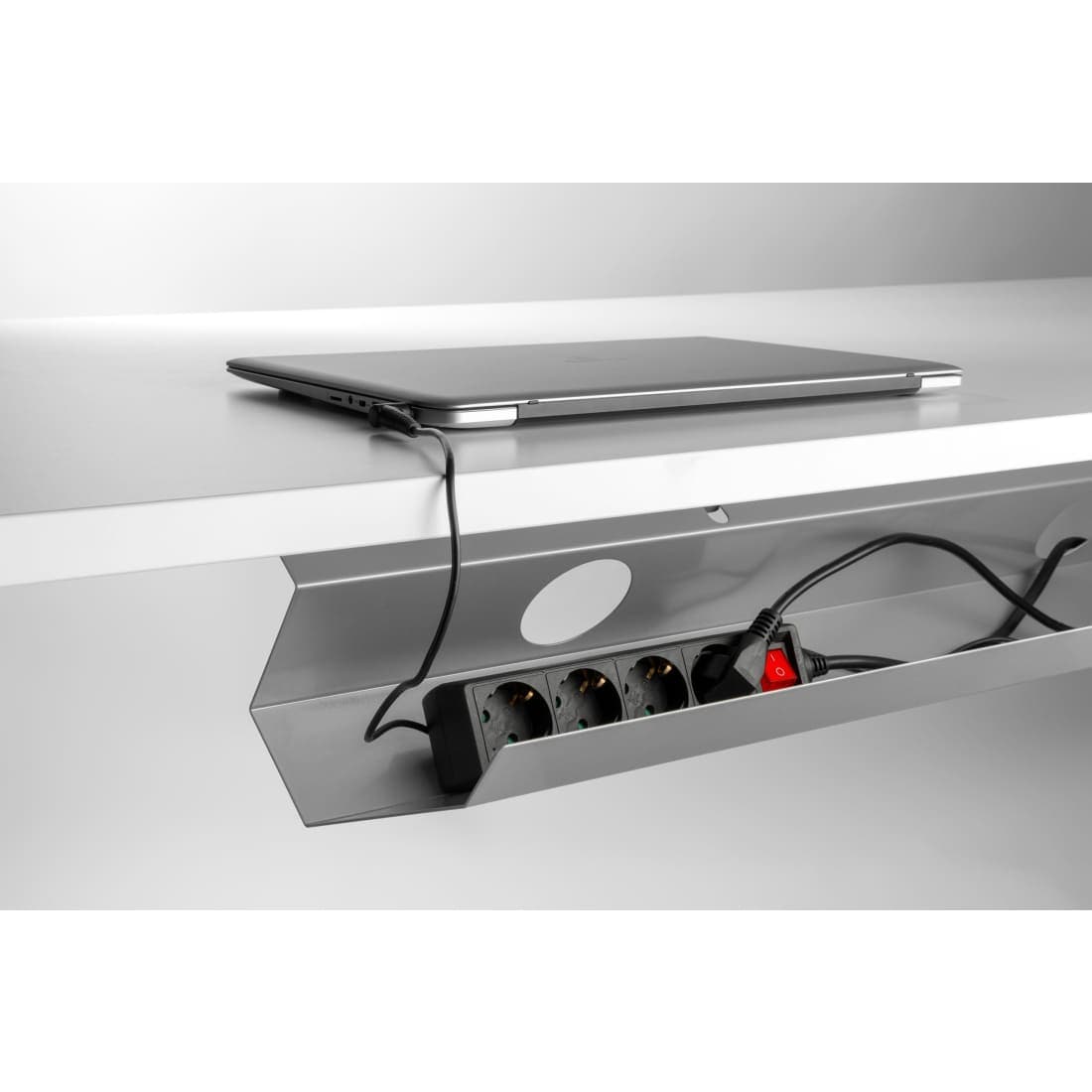 Bureau Kabelgoot Easy 110cm Grijs - Kabelgoten