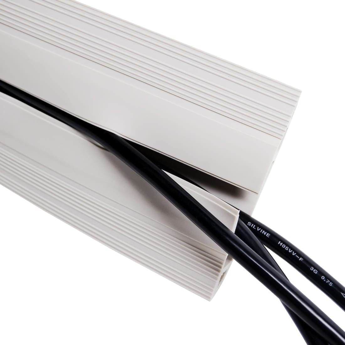 Dataflex Addit Kabel beschermer - Grijs - B83 x D3000 x H15 