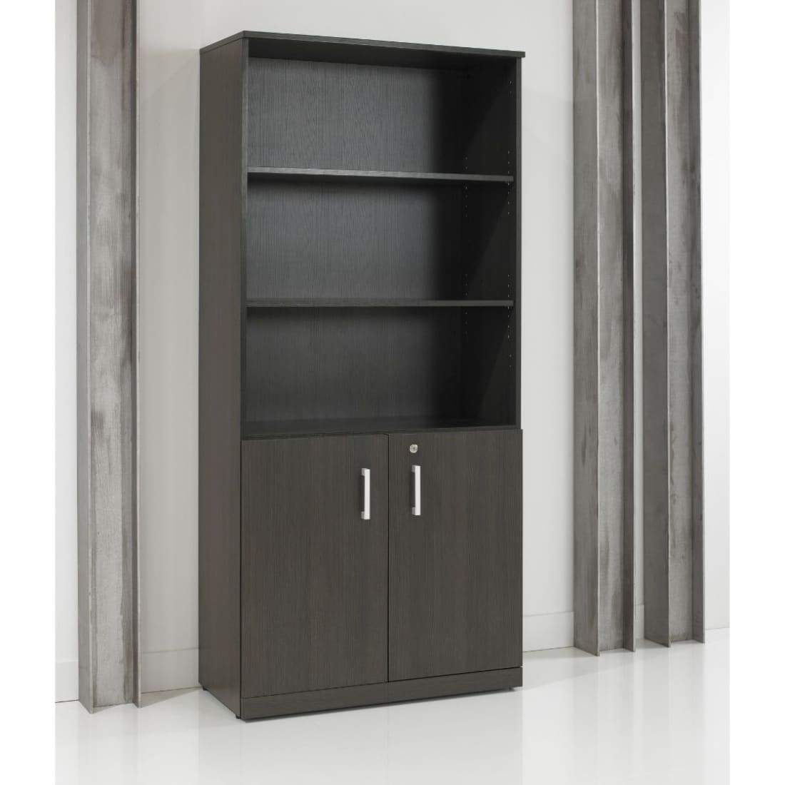 Draaideurkast Hoog Manage IT 200 x 90 cm - Donker Eiken - 
