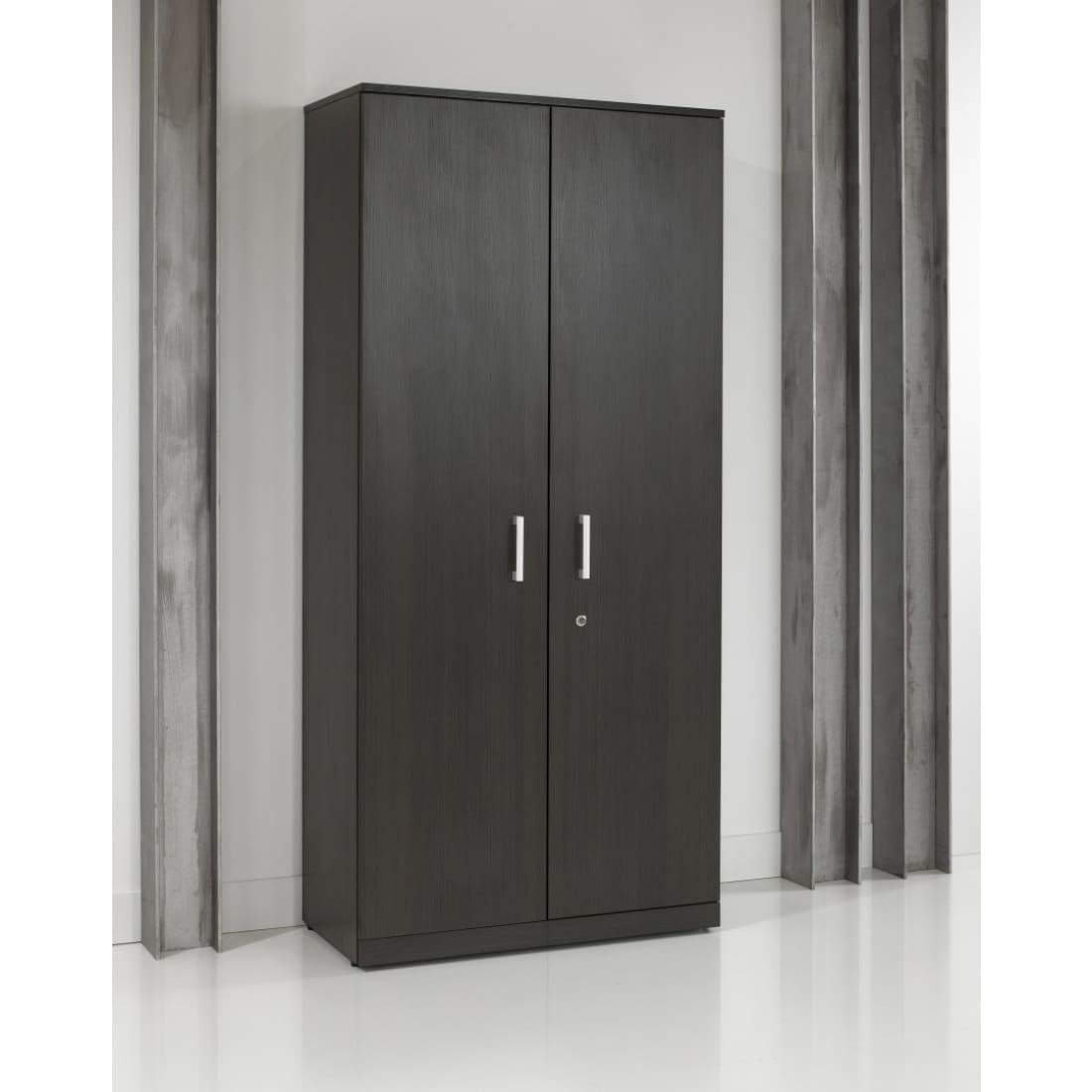 Draaideur Kast Hoog Manage IT 200 x 90 cm - Donker Eiken - 