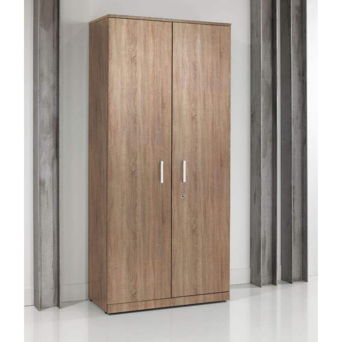Draaideur Kast Hoog Manage IT 200 x 90 cm -Robson Eiken - 