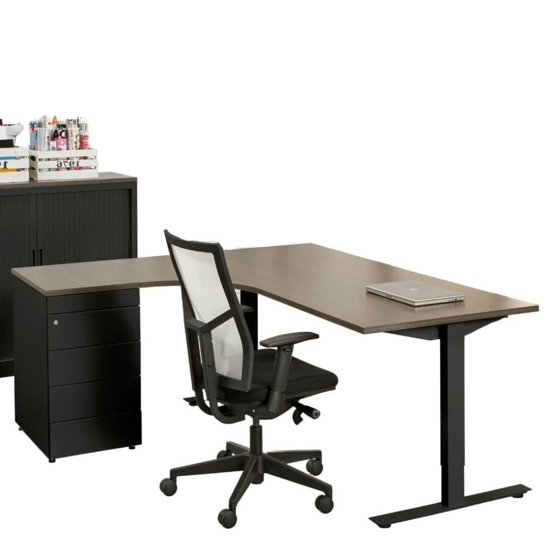 Hoekbureau Rechts Verstelbaar Brooklyn T-poot 180x80 - 