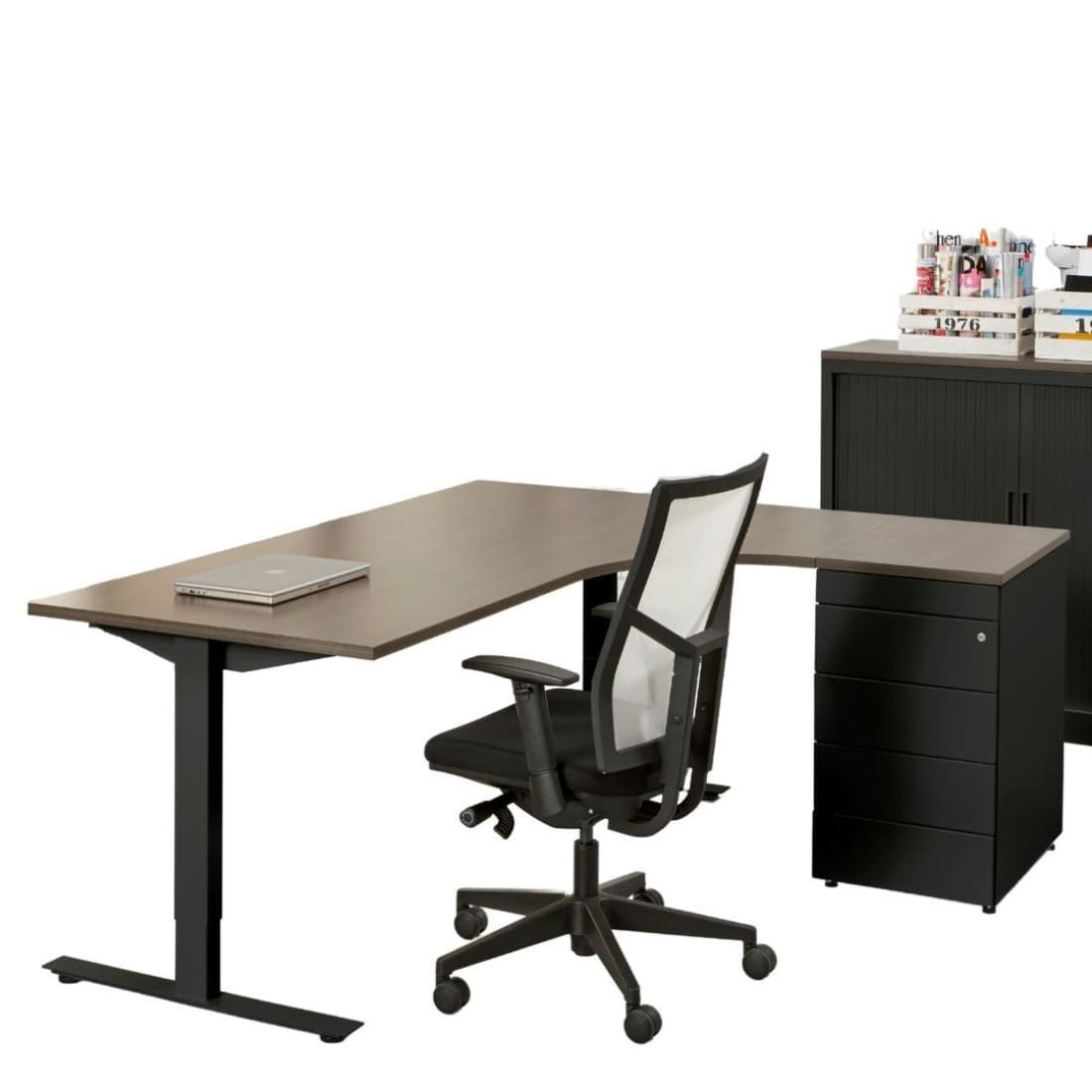 Hoekbureau Rechts Verstelbaar Brooklyn T-poot 160x80 - 