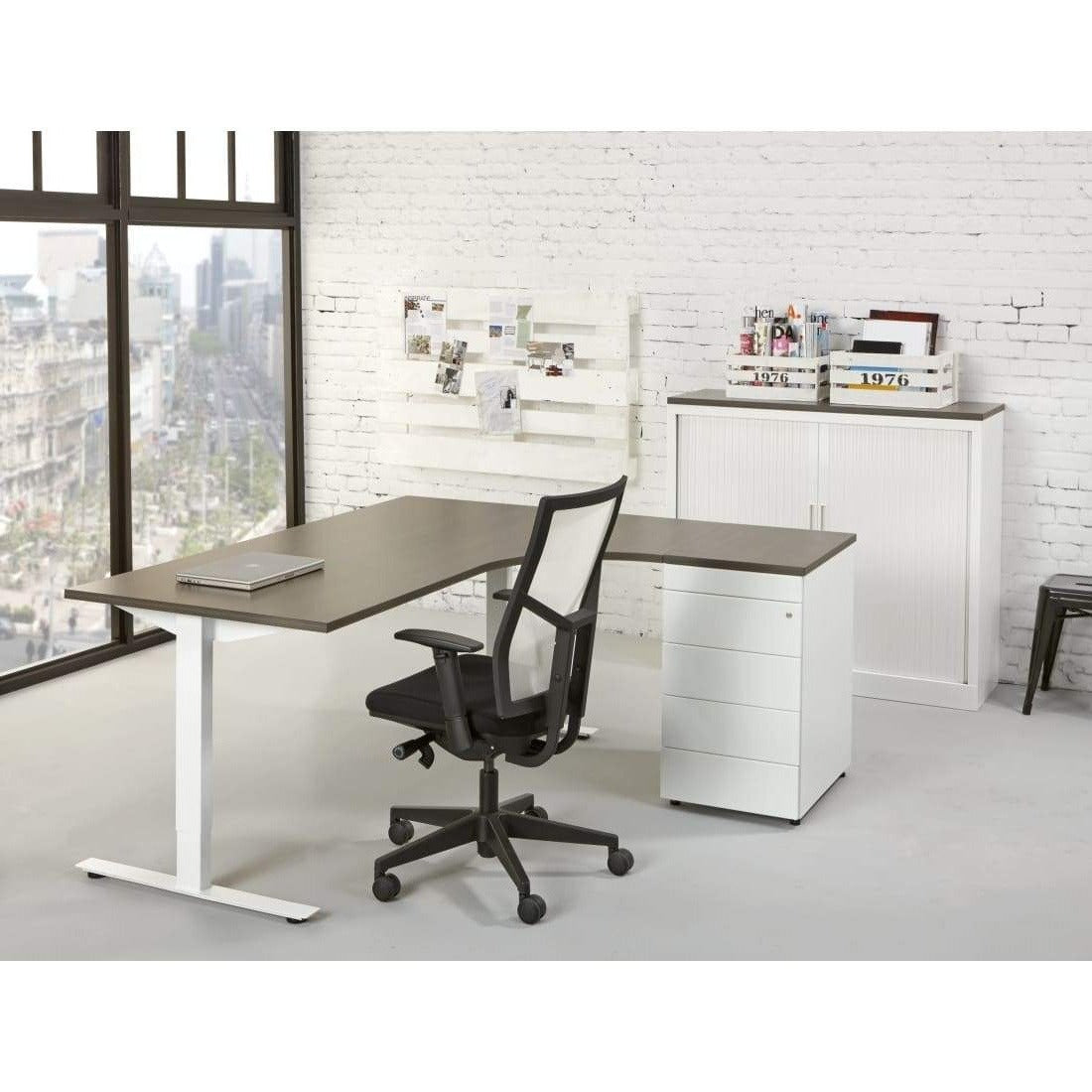 Hoekbureau Rechts Verstelbaar Brooklyn T-poot 180x80 - 