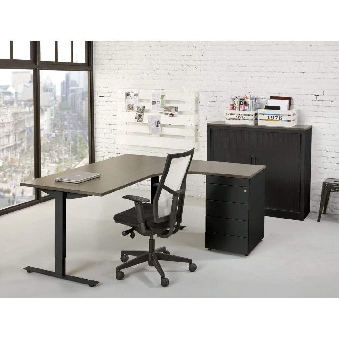 Hoekbureau Rechts Verstelbaar Brooklyn T-poot 180x80 - 