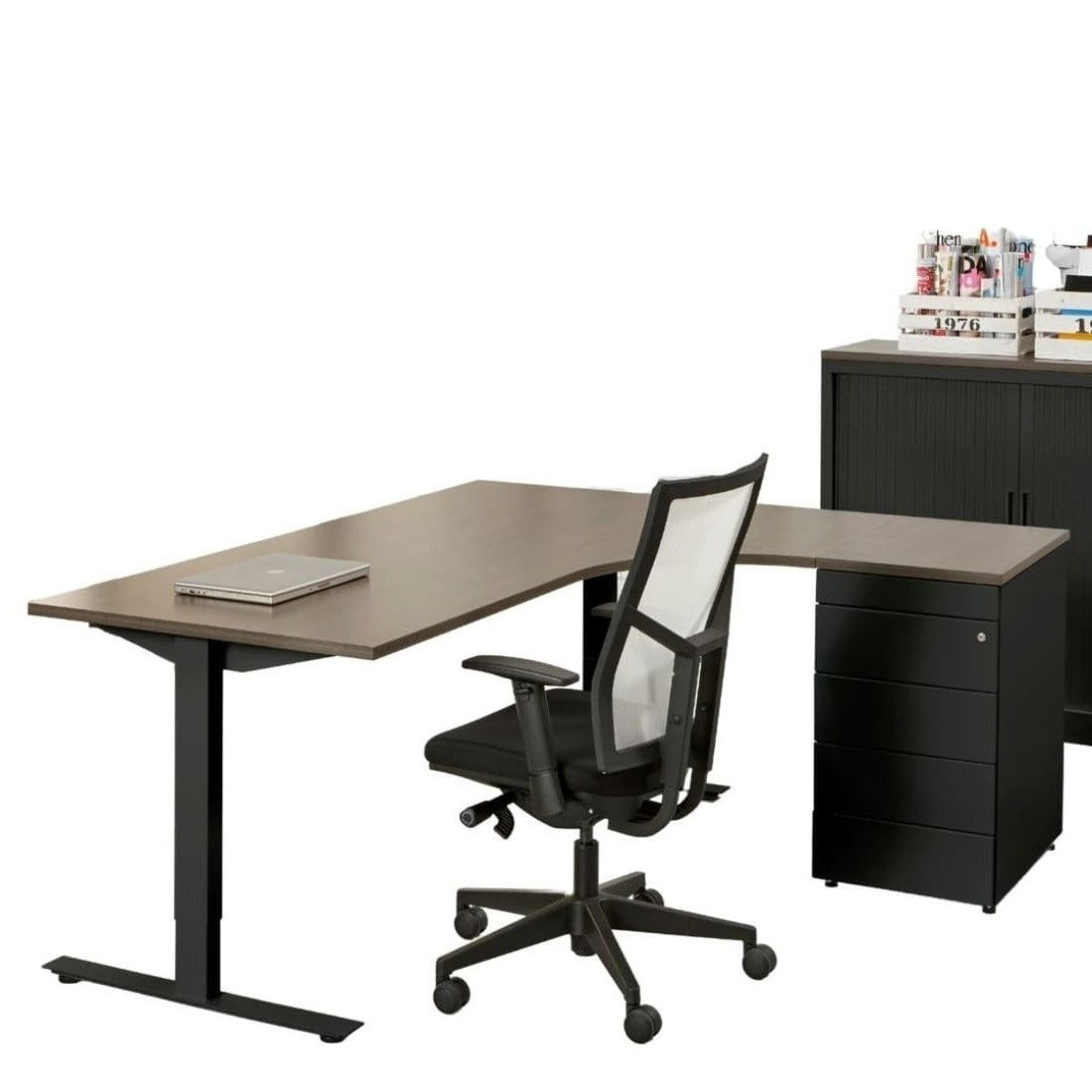 Hoekbureau Rechts Verstelbaar Brooklyn T-poot 180x80 - 