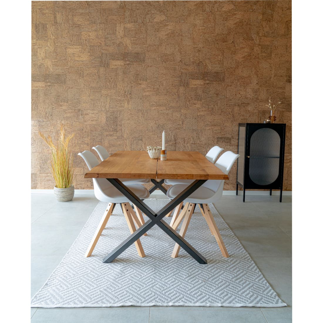 House Nordic Bergen eetkamerstoel eiken - wit -