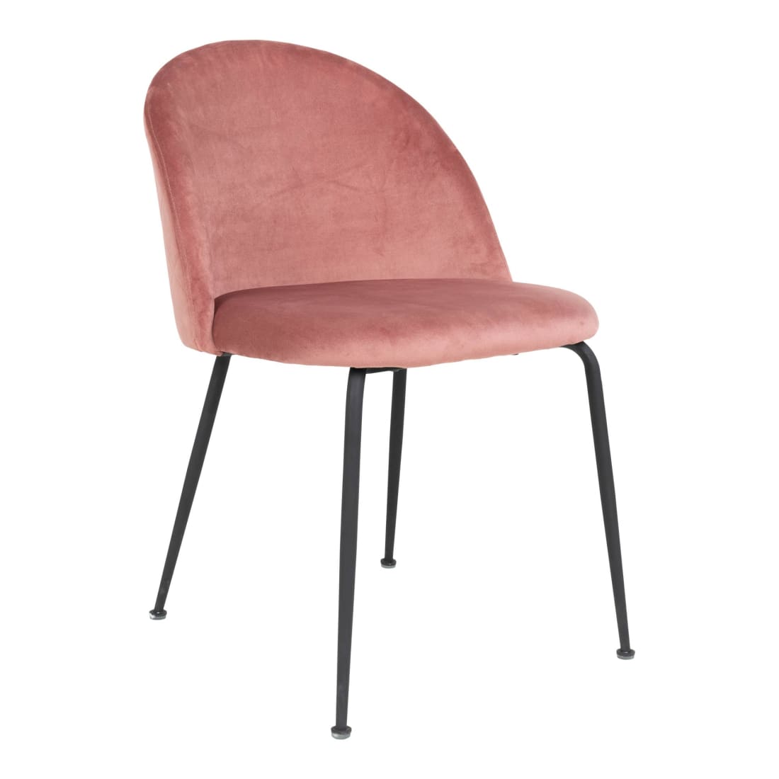House Nordic | Eetkamerstoel Roze Zwart Onderstel Genève
