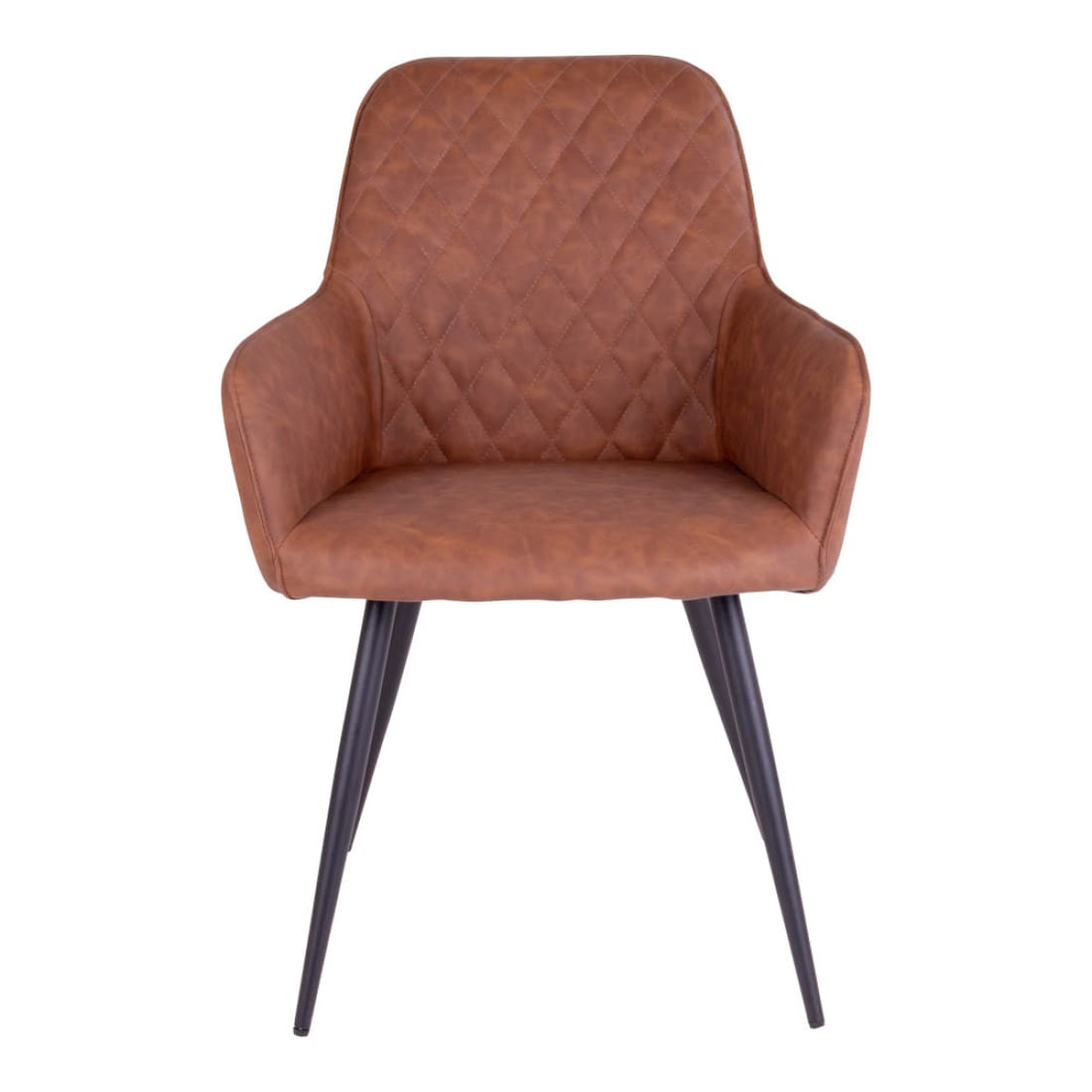 House Nordic Harbo eetkamerstoel PU bruin (Set van 2) -