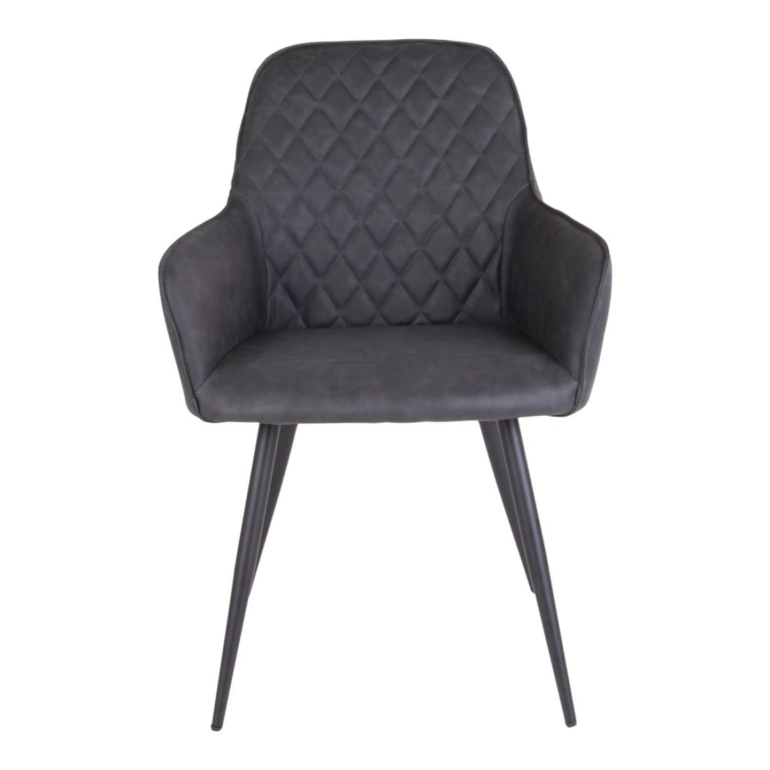 House Nordic Harbo eetkamerstoel PU Donker grijs (Set van 2)