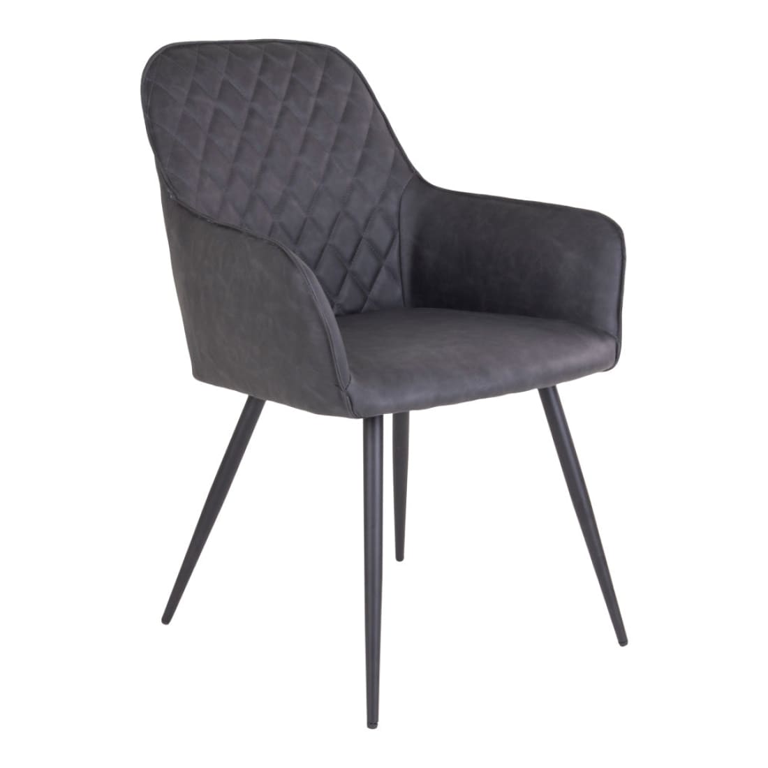 House Nordic Harbo eetkamerstoel PU Donker grijs (Set van 2)