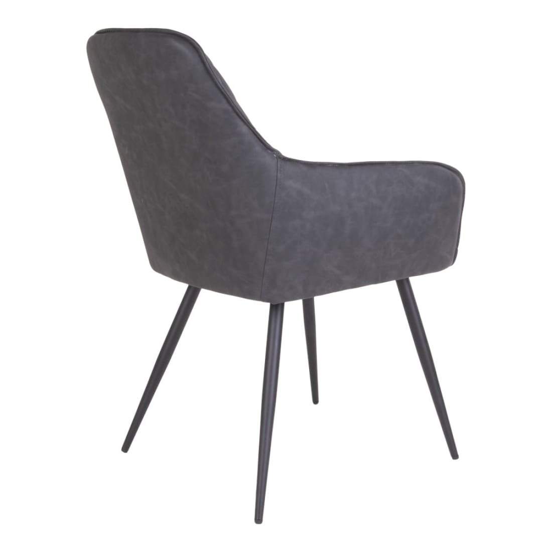 House Nordic Harbo eetkamerstoel PU Donker grijs (Set van 2)