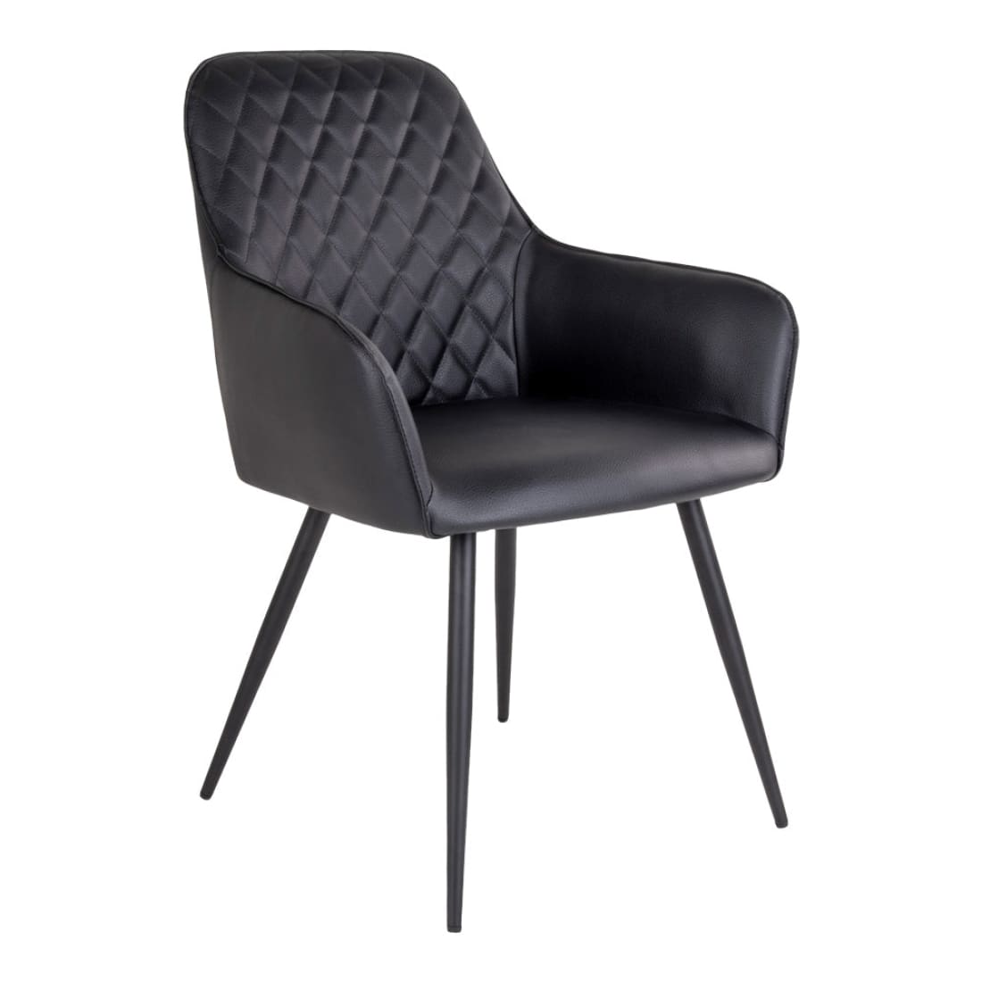 House Nordic Harbo eetkamerstoel PU Zwart (Set van 2) -