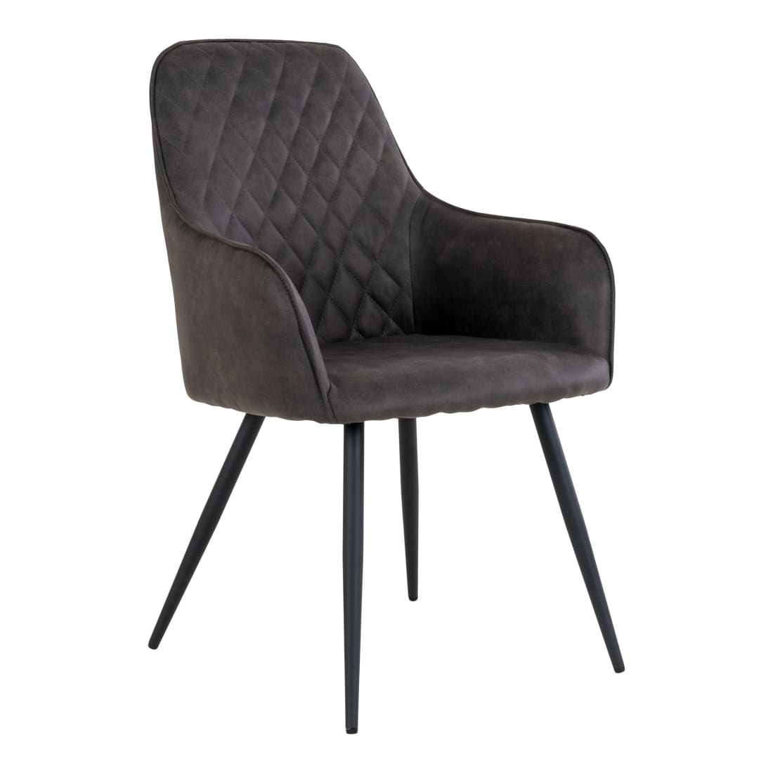House Nordic Harbo Eetkamerstoel Velvet Donker Grijs (Set